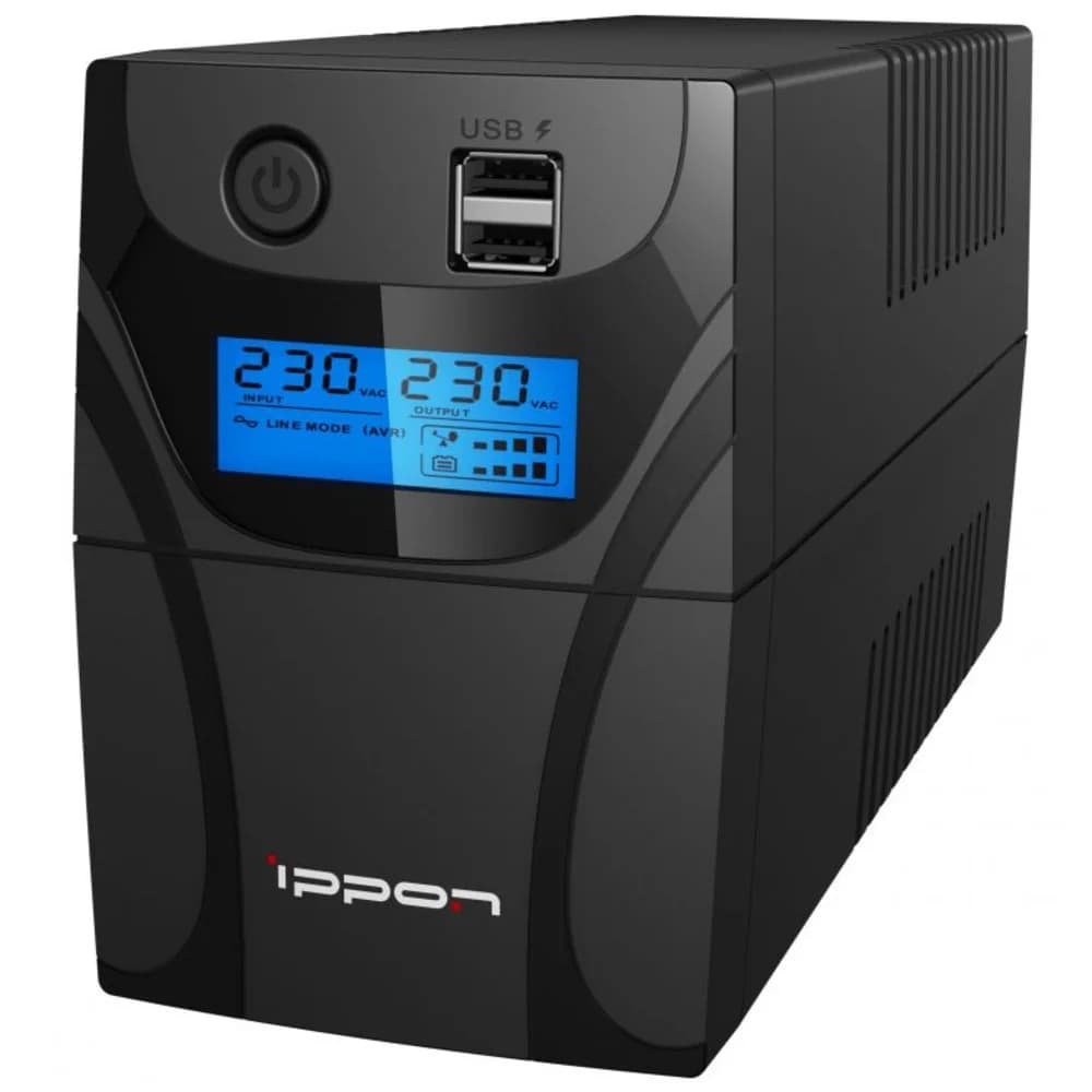 Источник бесперебойного питания Ippon Back Power Pro LCD II 500 300Вт 500ВА черный