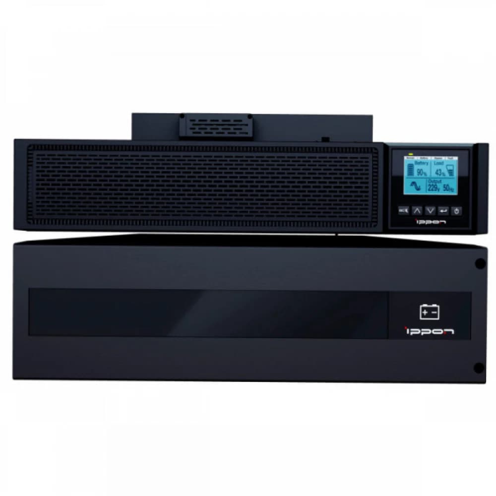 ИБП Ippon Innova RT II 10000 On-Line UPS 10000VA, 10000Вт, чист. синусоида, 6xC13+2xC19+КБ, USB/RS232 , бат., LCD, 5U