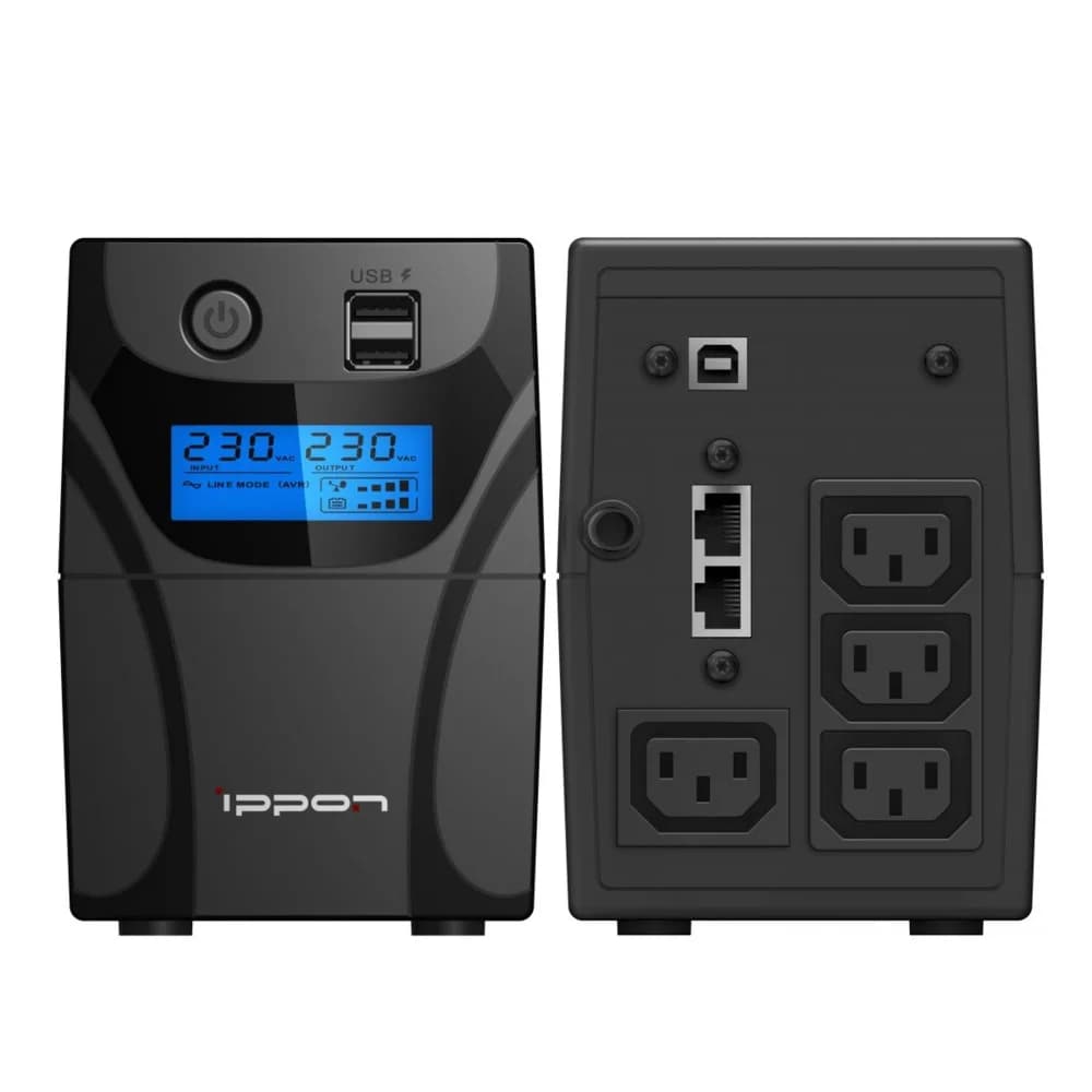 Источник бесперебойного питания Ippon Back Power Pro LCD II 600 360Вт 600ВА черный
