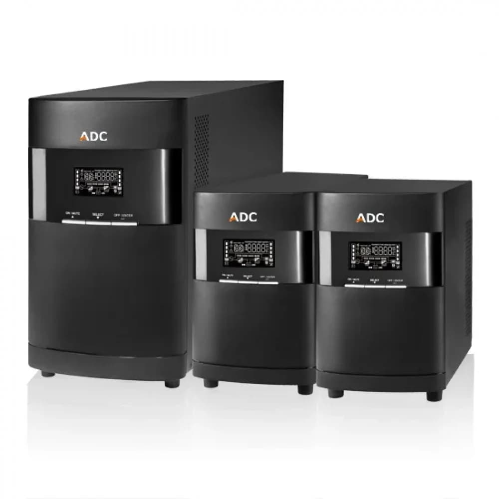 ИБП ADC OPTIMA 2000 T 2000VA, Коэффициент мощности 0,9, вход/выход 230 В, башня с локальным напряжением, Батареи - 12 В/9 Ач*4 шт., розетка SCHUKO, ЖК-дисплей, USB и RS232, слот SNMP, со шнуром пита