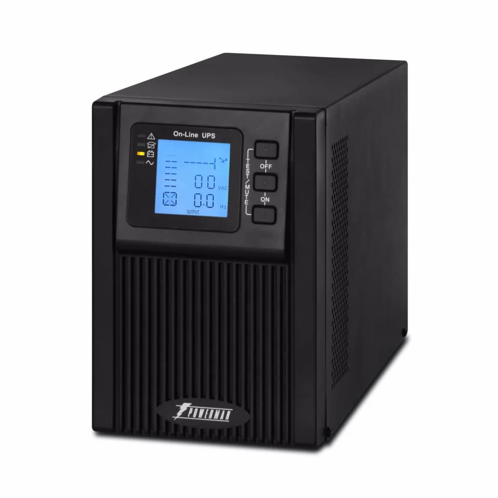 UPS POWERMAN Online 1000, LCD, dual conversion, 1000VA, 900W, 2 eurosockets with backup power, USB, RS232, SNMP slot, RJ11 / RJ45 protection, external battery pack (not included), 215 х 315 х 365 mm