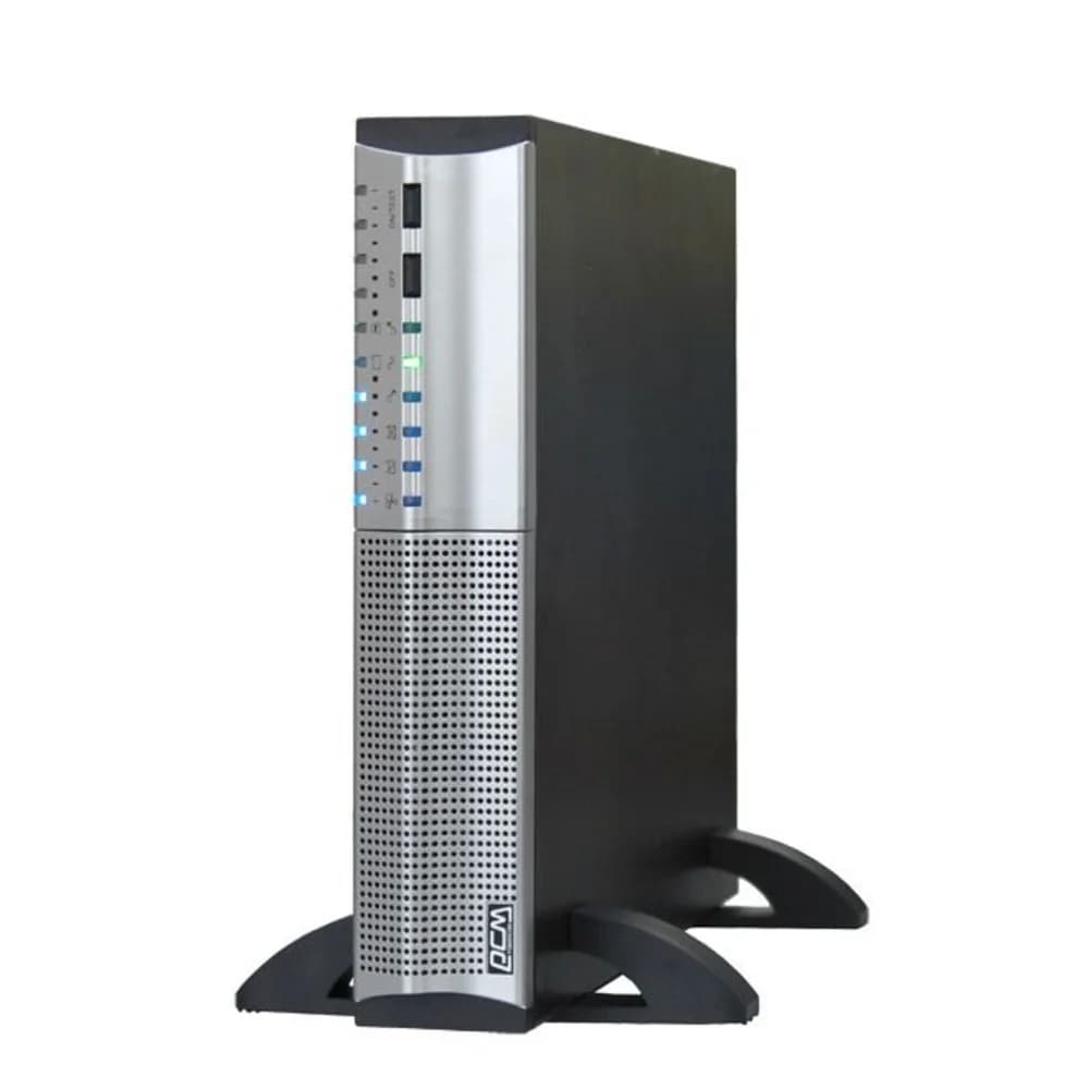 UPS POWERCOM SRT-1500A, line-interactive, 1500VA, 1350W, LCD, Rack / Tower, 8 IEC320 C13 sockets with redundant power supply, USB, RS-232, SNMP card slot, EPO, RJ45 protection, WxDxH 428x563x84mm.,