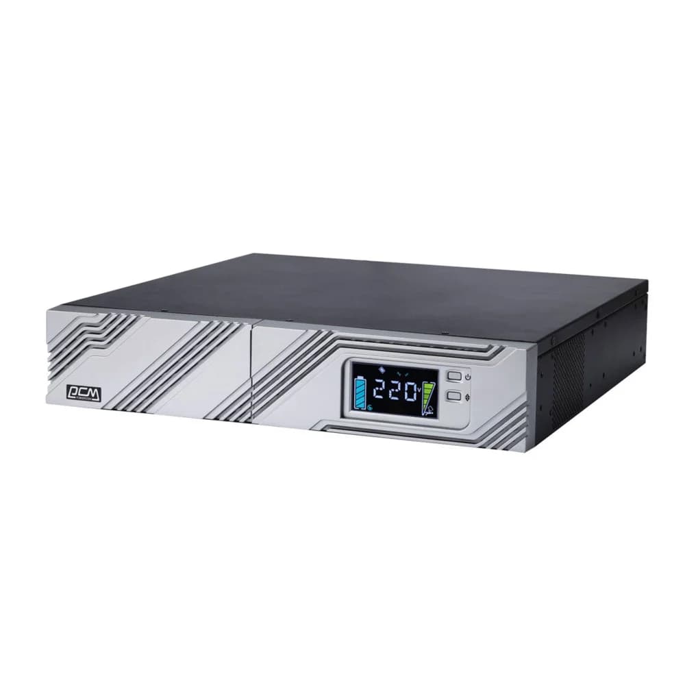 UPS POWERCOM SRT-3000A, line-interactive, 3000VA, 2700W, LCD, Rack / Tower, 8 IEC320 C13 sockets and 1 C19 sockets with redundant power supply, USB, RS-232, SNMP card slot, EPO, RJ45 protection, WxD