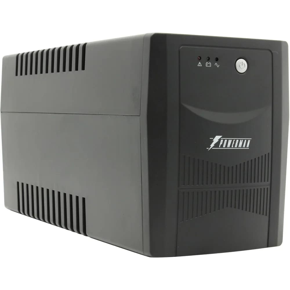UPS POWERMAN Back Pro 2000 PLUS, line-interactive, 2000VA, 1200W, 2 eurosockets with backup power, USB, 12V 9Ah battery 1 pc., 380mm x 101mm x142mm, 11.5 kg.