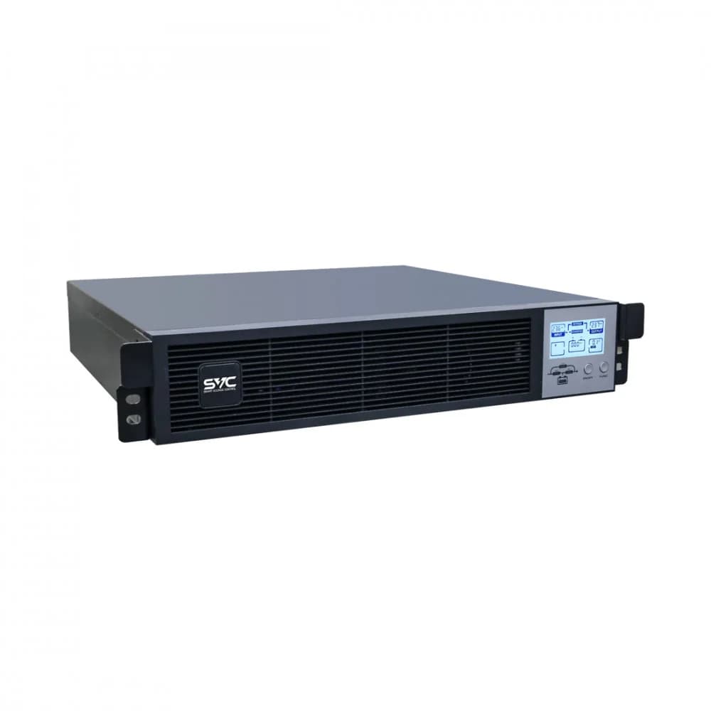 Источник бесперебойного питания, SVC, RT-3KLN-LCD, Мощность 3000ВА/3000Вт, Стоечный 19'' 2U, RT-серия, On-Line, LED\Интелектуальный слот\RS-232, USB порт (B тип), Диапазон работы AVR: 110-300В, Бат.