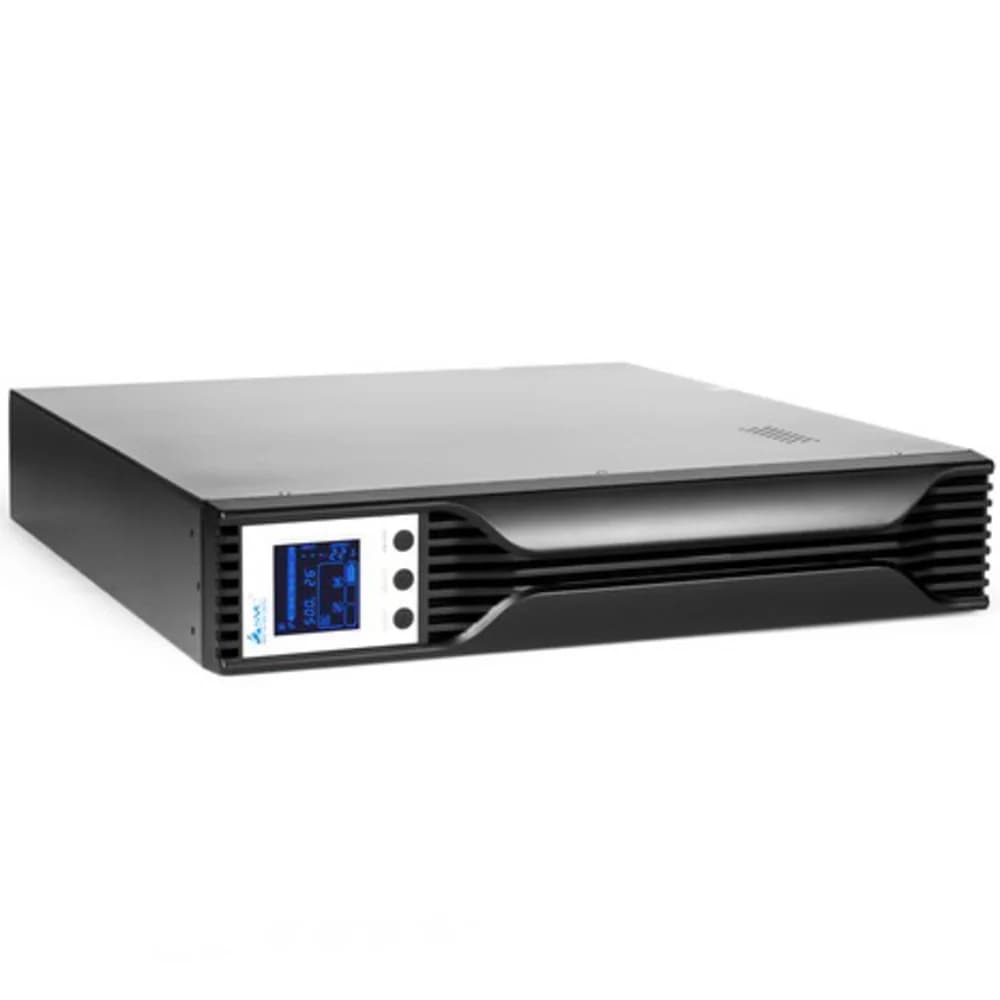 Источник бесперебойного питания, SVC, RTL-1K-LCD, Мощность 1000ВА/700Вт, Стоечный 19'' 2U, RTL-серия, USB-SMART, Диапазон работы AVR: 145-275В, Бат.: 12В/7.5Aч*2шт., Вентилятор: 8cм*1шт., 2 вых., Чё