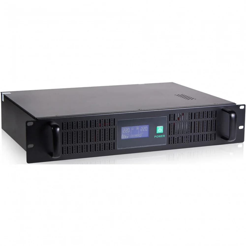 Источник бесперебойного питания, SVC, RTO-1.5K-LCD, Мощность 1500ВА/900Вт, RTO-серия, Стоечный 2U, LCD\Tel.line, Smart, Диапазон работы AVR:165-275В, Бат.:12В/9Ah*2шт., Вых: 3 Shuko CEE7, Чёрный