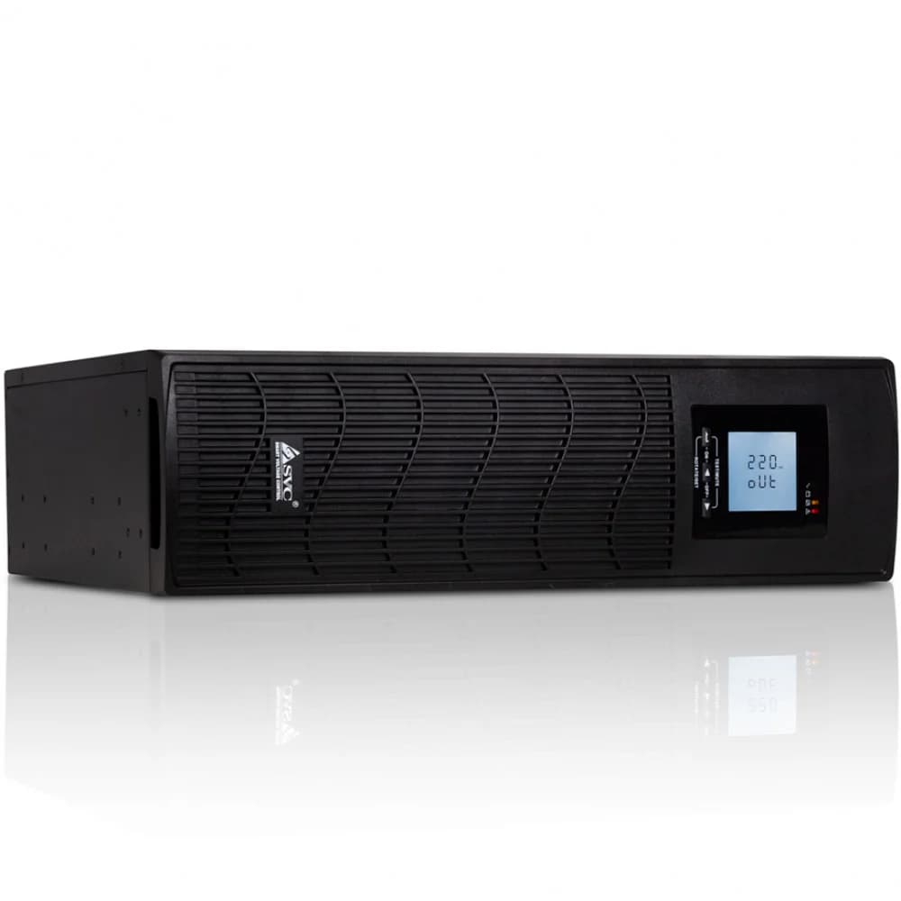 Источник бесперебойного питания, SVC, RTU-3KL-LCD, 3000VA (2400W), Стоечный 19'' 3U, RTU-серия, USB-SMART, Защита телефонной линии, Диапазон работы AVR: 145-275В, Бат.: 9Ач*4 шт., Вентилятор: 8cм*1ш