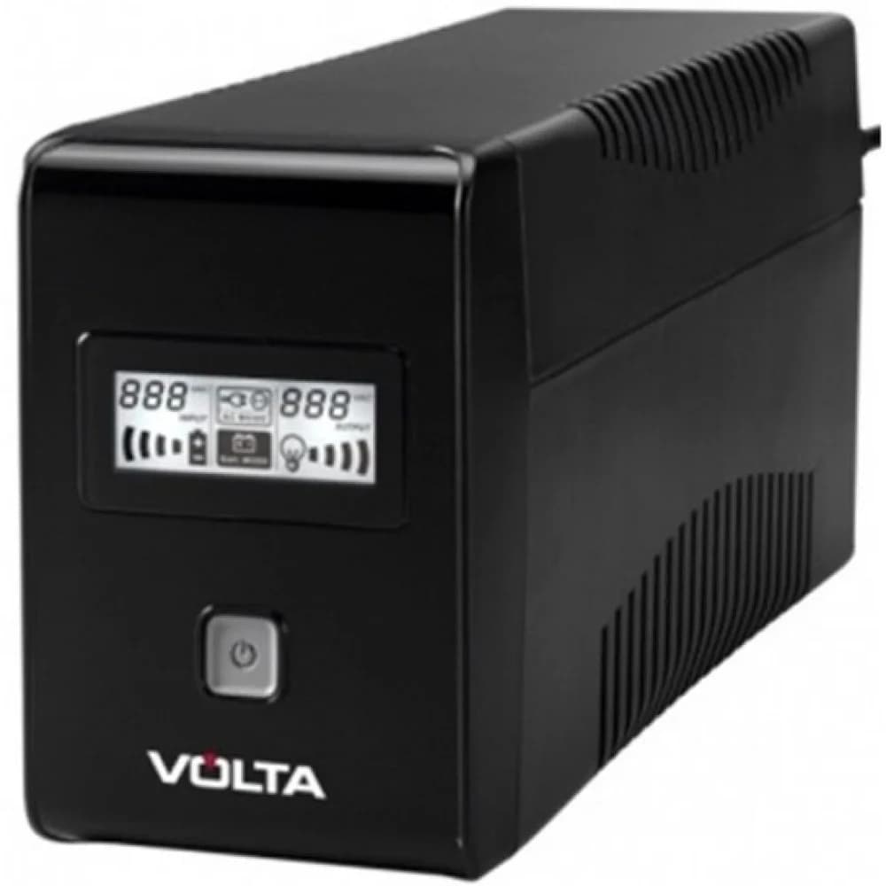 UPS VOLTA Active 850 LCD, 480W, 12V/9Ah, 2 розет., LCD, AVR, USB, RJ-45, Black