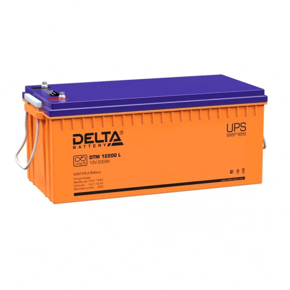Delta DTM 12200 L (200 А\ч, 12В) свинцово- кислотный аккумулятор