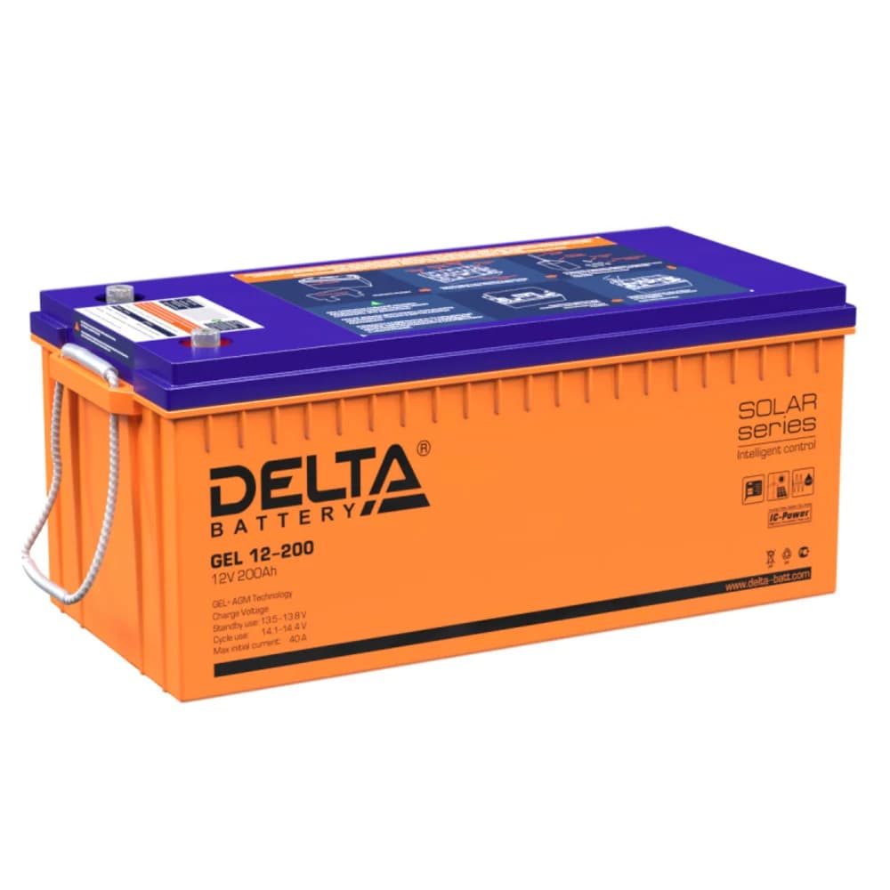 GEL 12-200 Delta Аккумуляторная батарея, 12 / 200A, 522х239х222мм