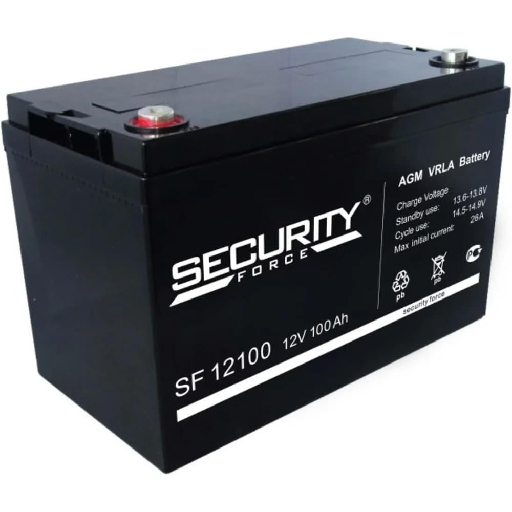 SF 12100 Secuirity Force Аккумуляторная батарея, 12 / 100A, 330х173х220мм
