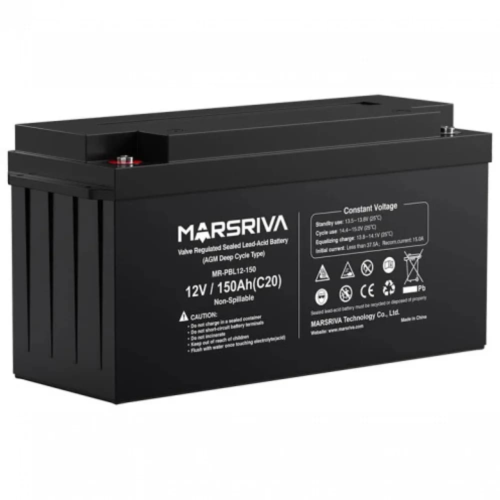 Сменный AGM аккумулятор 12 В/150 Ач, 42,5 кг MARSRIVA