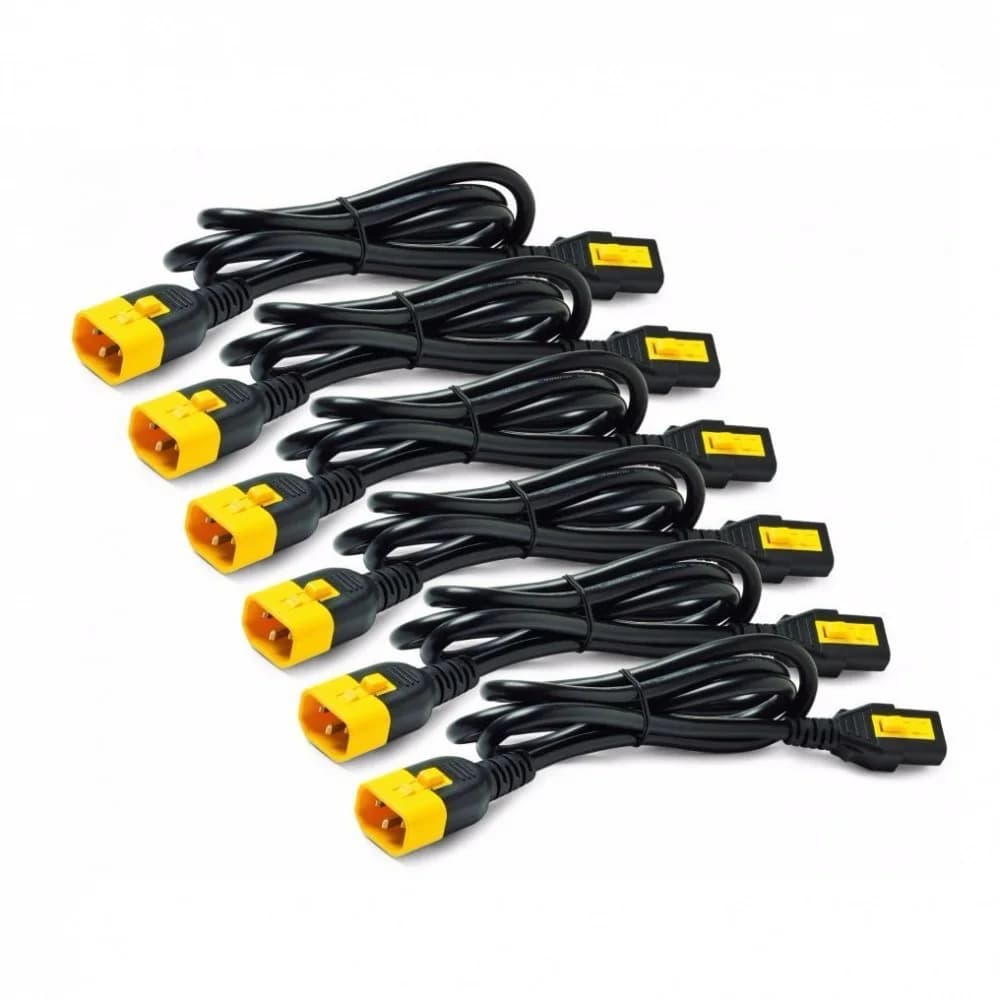 Power Cord Kit (6 ea), Locking, C13 to C14, 1.8m