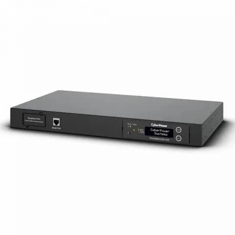 Блок распределения питания, ATS CyberPower PDU20MHVCEE10AT (240В), Серия Metered ATS, Входной разъем IEC 60309 16A x 2, Выходной разъем IEC C19 x 2/IEC C13 x 8, Длина кабеля 3,05 м, Высота: 1U