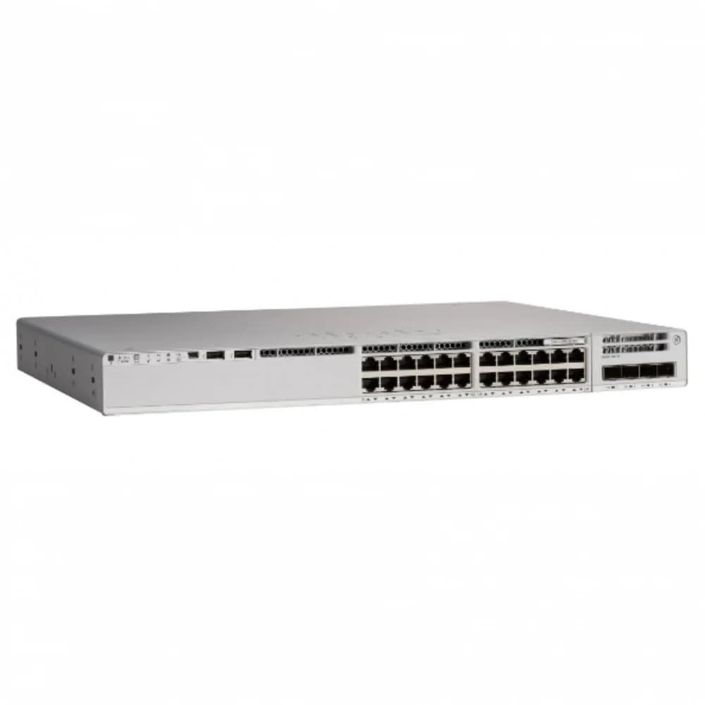 Коммутатор CISCO Catalyst 9200L 24-port Full PoE+ Switch, 4x1Gb fixed uplinks, PS 1x600W (up to 2), PoE 370W/740W, DNA Network Advantage, C9200L-24P-4G-A