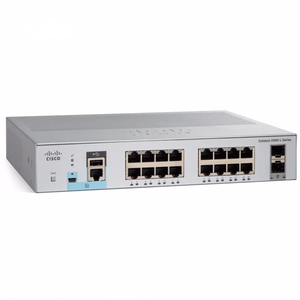 WS-C2960L-16PS-LL Коммутатор Catalyst 2960L 16 port GigE with PoE, 2 x 1G SFP, LAN Lite