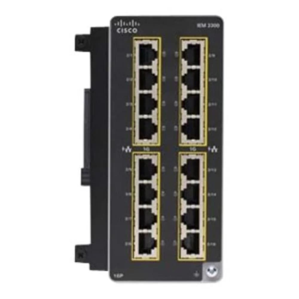 Catalyst IE3300 with 16 GE PoE/PoE+ Copper, Expansion Module