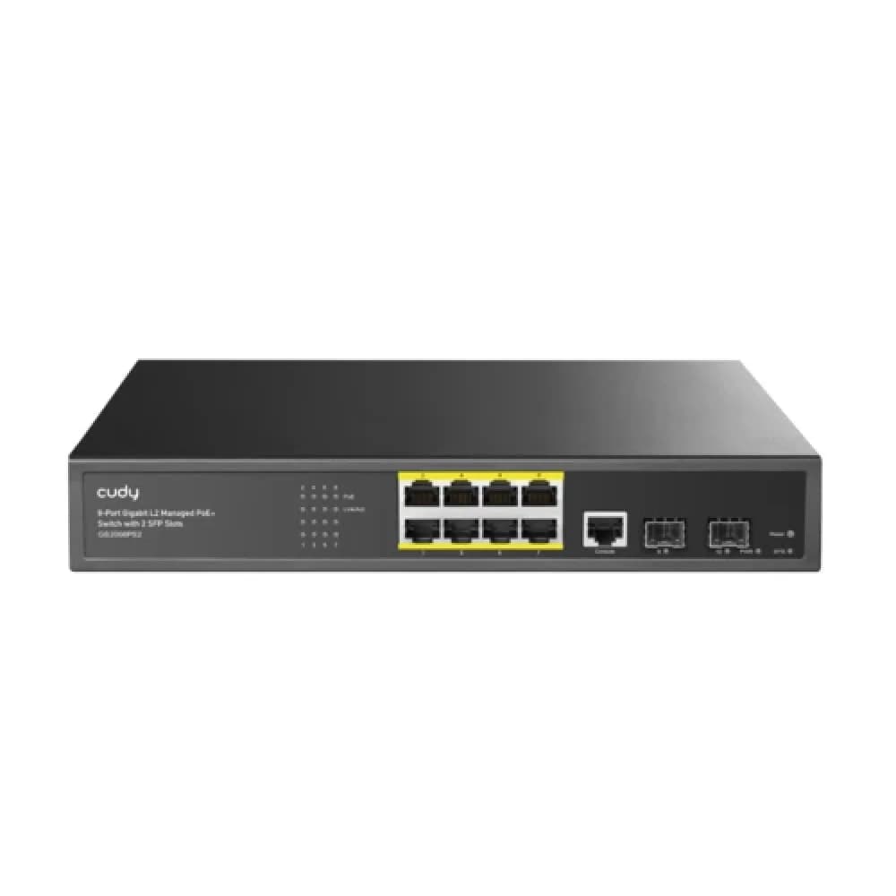 Коммутатор Cudy GS2008PS2 (L2) 8x1Гбит/с 2SFP 8PoE+ 120W управляемый