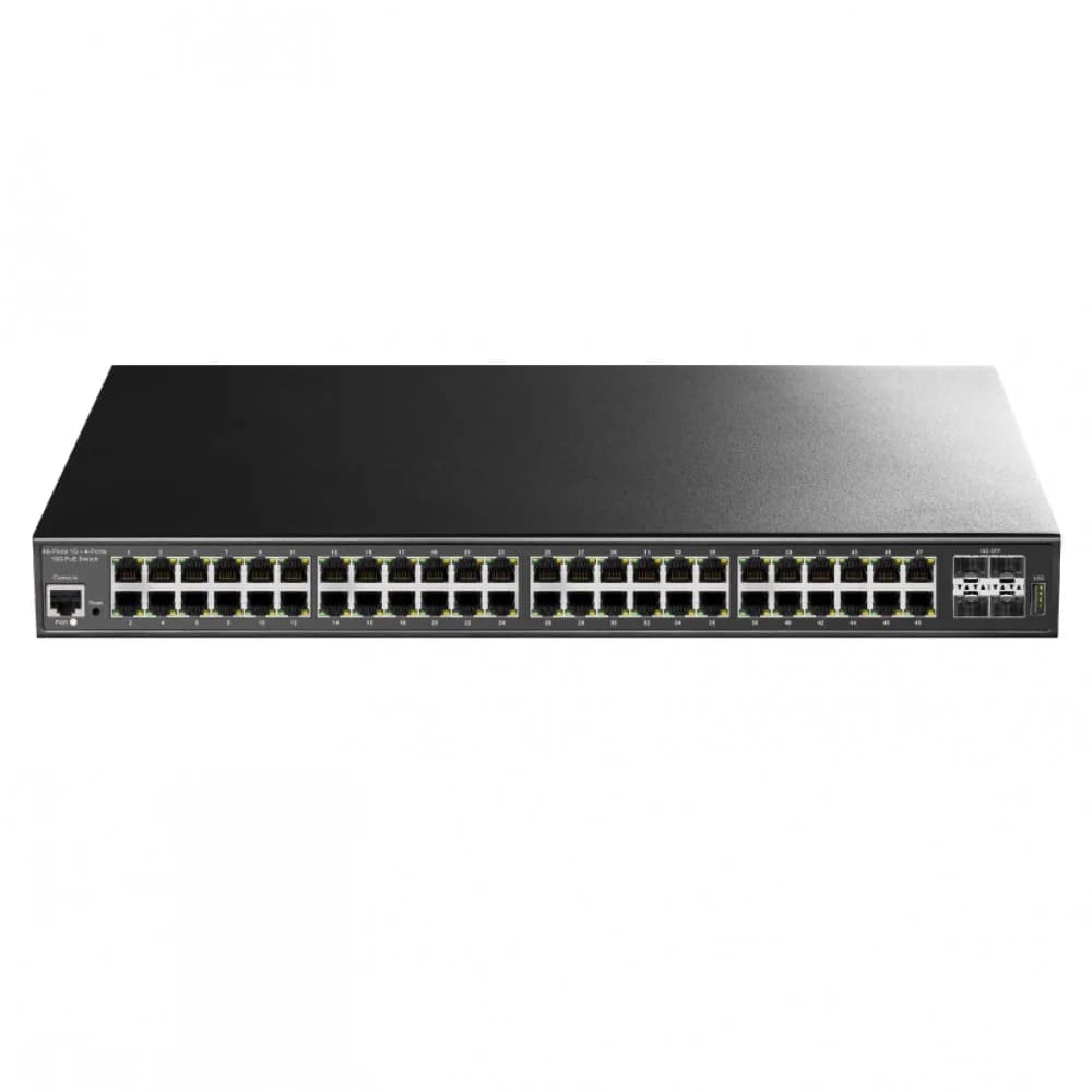 Коммутатор гигабитный 48-портовый CUDY GS2048PS4-720W <48-Port Layer 2 Managed Gigabit PoE++ Switch with 4 10G SFP ports 720W>