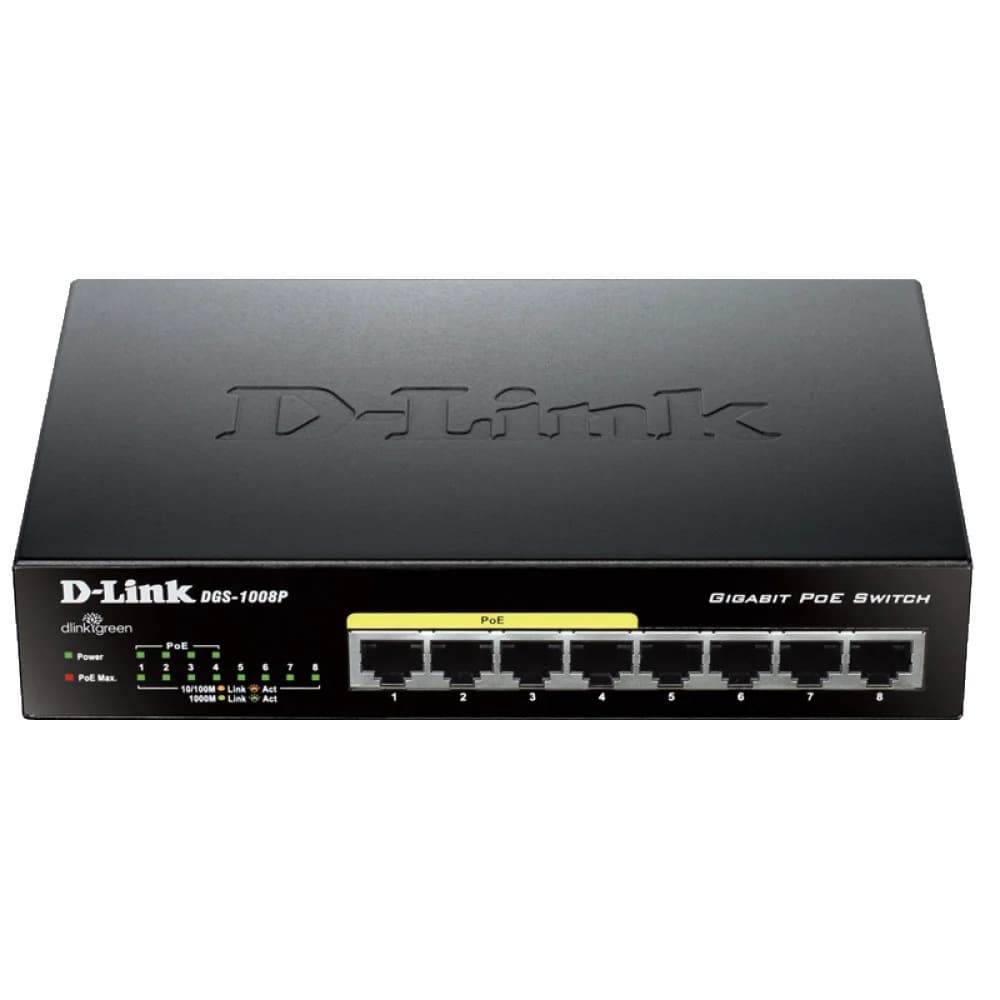 8-Port 10/100Mbps with 4 PoE Ports Unmanaged PoE Switch PoE Budget 52W, Complies to 802.3af Power o