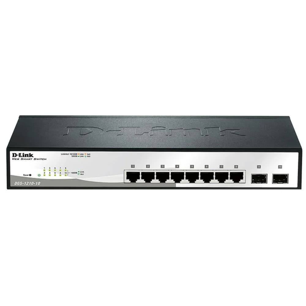 Коммутатор D-Link Gigabit Smart III Switch with 8-port 10/100/1000Mbps+2 SFP ports