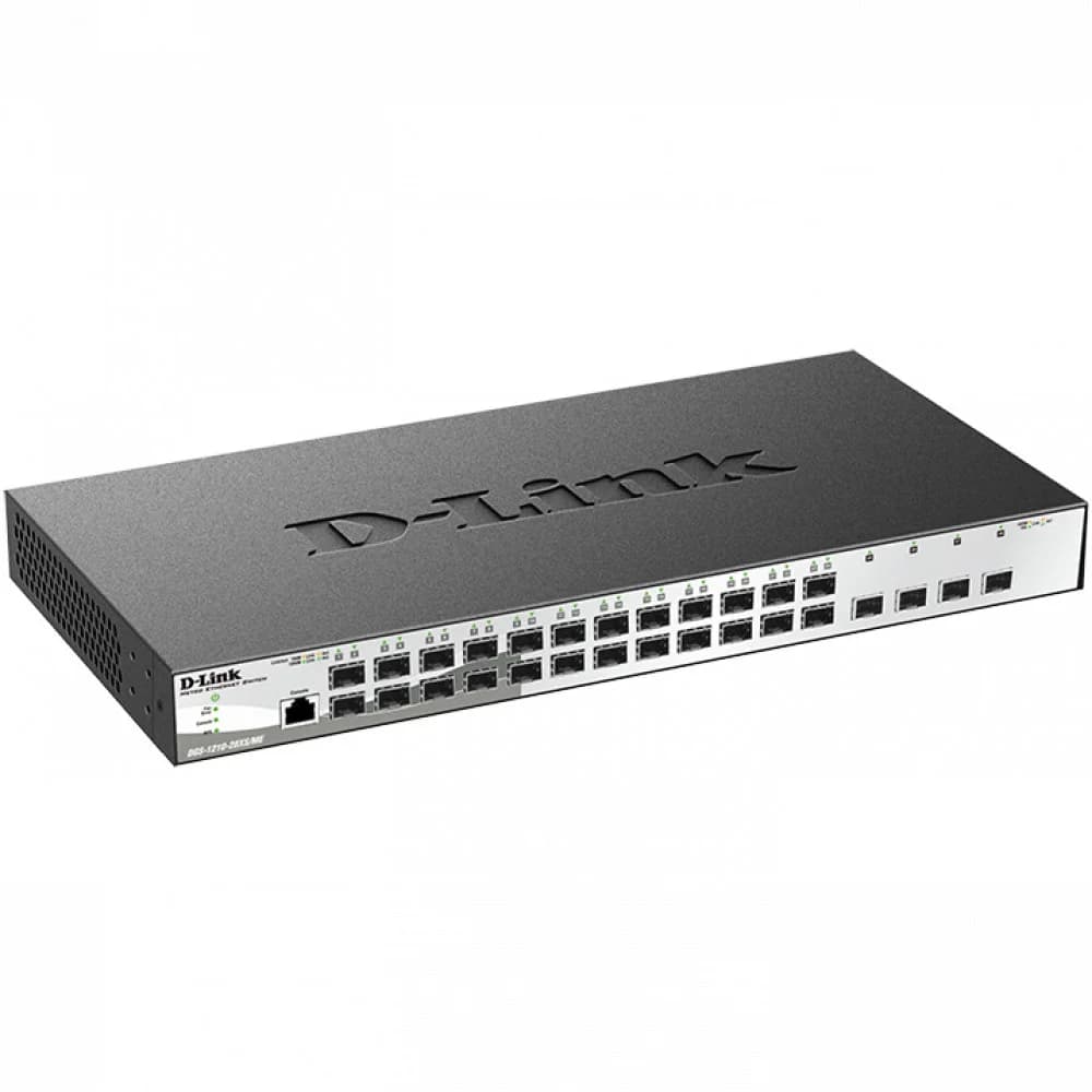 D-Link DGS-1210-28XS/ME 24 портами 100/1000Base-X SFP и 4 портами 10GBase-X SFP+