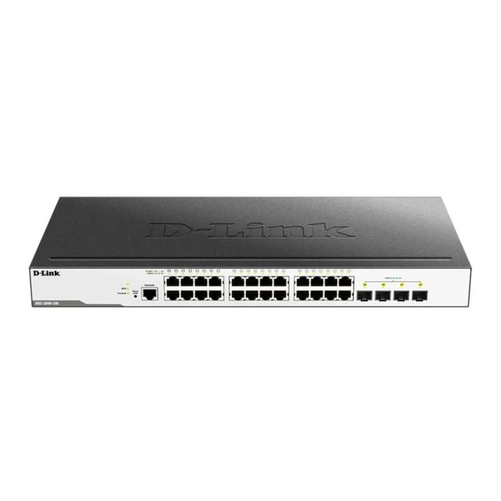Коммутатор D-Link DGS-3000-28L управляемый 2 уровня с 24 портами 10/100/1000Base-T и 4 портами 1000Base-X SFP