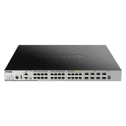 Коммутатор/ DGS-3630-28TC/A1ASI,DGS-3630-28TC/*SI Managed L3 Stackable Switch 20x1000Base-T, 4x10GBase-X SFP+, 4xCombo 1000Base-T/SFP, Surge 6KV, CLI, 1000Base-T Management, RJ45 Console, mini-USB C