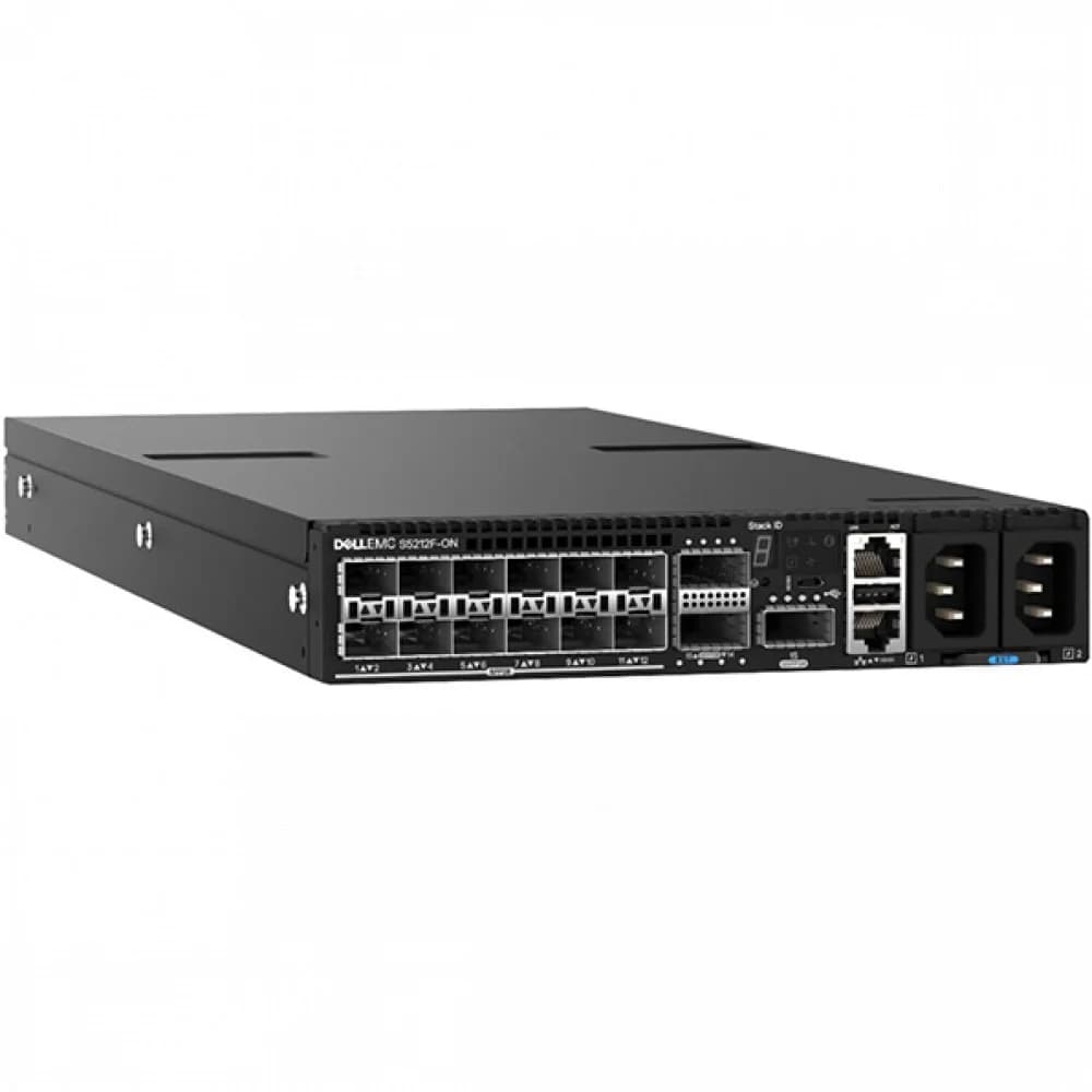 Коммутатор Dell/EMC S5212F-ON Switch, 12x 25GbE SFP28, 3x 100GbE QSFP28 ports, IO to PSU air, 2x PSU 12 port