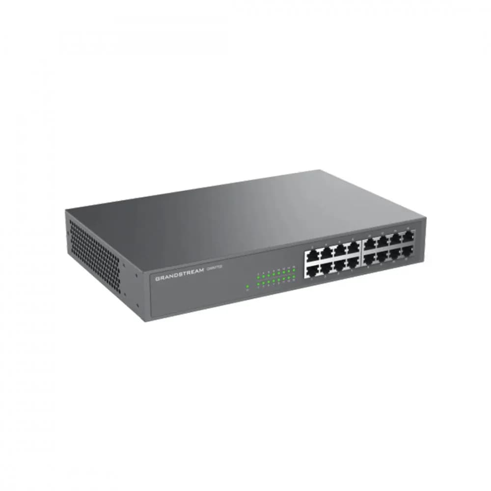 Коммутатор, Grandstream, GWN7702, Неуправляемый, 16 портов RJ-45 10/100/1000 Мбит/с, Настольный/в стойку, корпус металлический