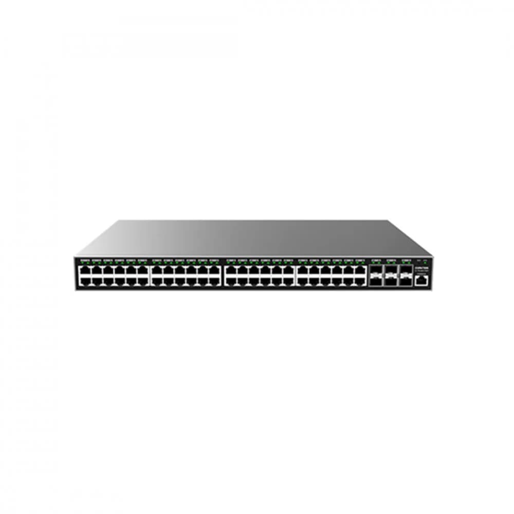 Коммутатор, Grandstream, GWN7806P, Управляемый L2+, 48 портов RJ-45 10/100/1000 Мбит/с, 6 портов SFP+, PoE 802.3 af/at, до 30 Вт на порт, бюджет 400 Вт, стекируемый, Настольный/в стойку