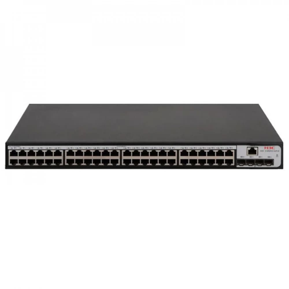 Коммутатор, H3C, LS-1850V2-52P-EI-GL, Управляемый L2, 48 портов 10/100/1000M , 4 порта 1000M SFP, AC 100~240 В, -5°C ~ +50°C