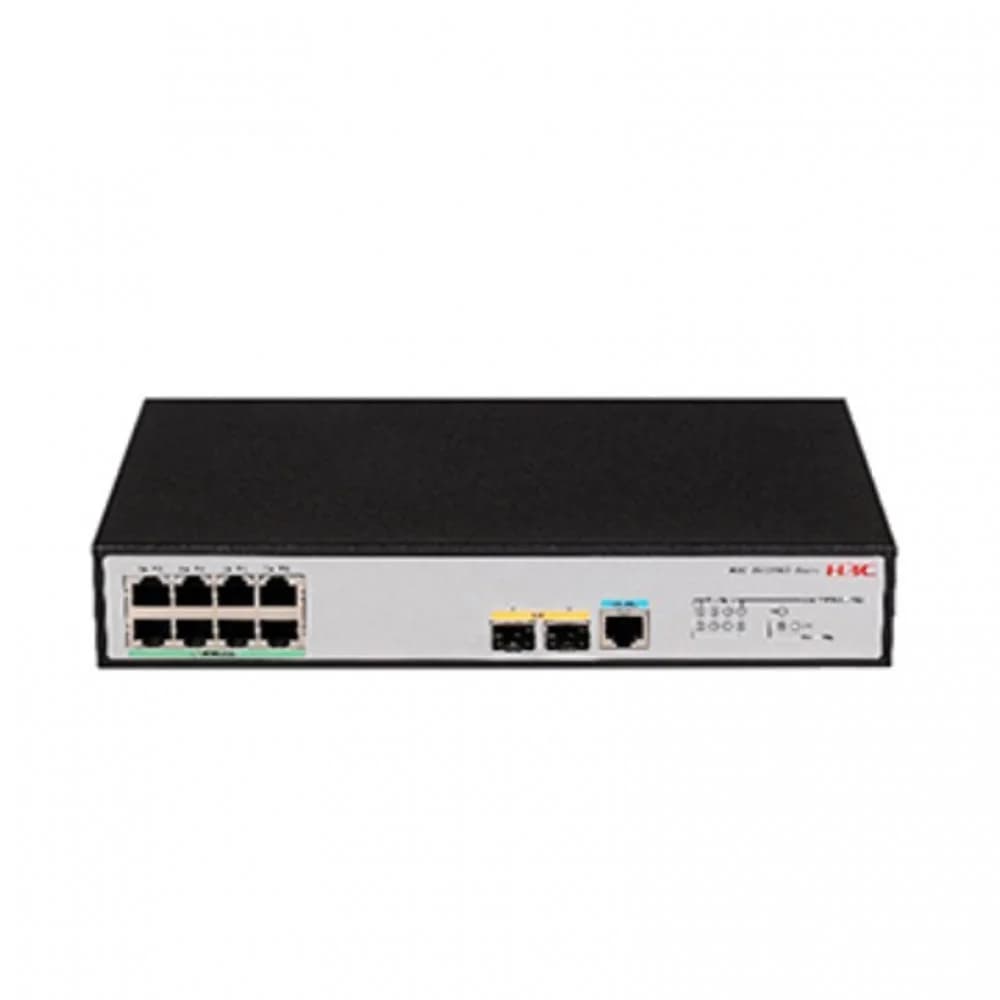 Коммутатор, H3C, LS5120V3-10P-PWR-LI-GL Switch, Управляемый L3, 8 портов 10/100/1000M, 2 порта 1000M SFP, AC 100~240 В, -5°C ~ +50°C, стоечный