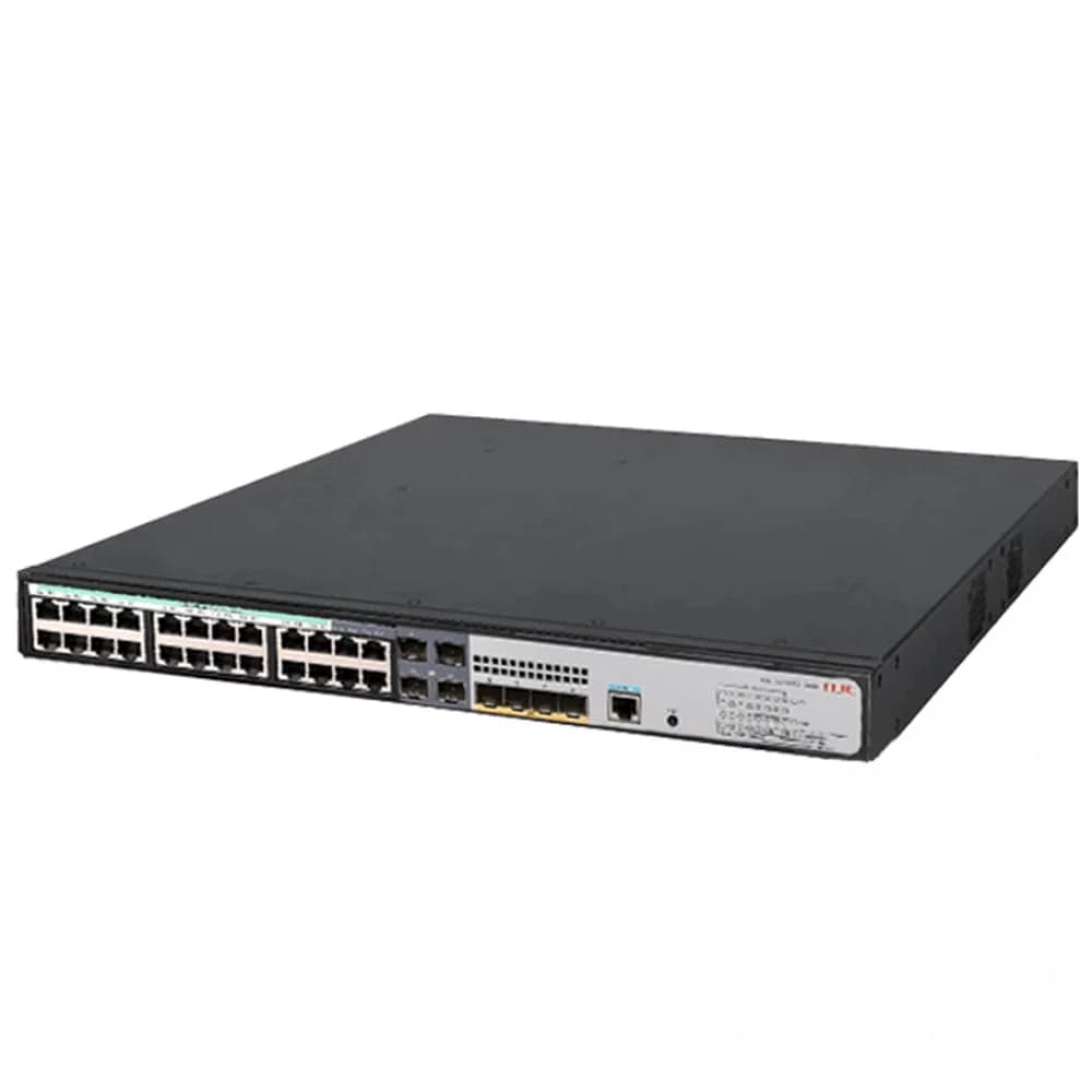 Коммутатор, H3C, LS5120V3-28S-HPWR-LI-GL Switch, Управляемый L3, 24 порта 10/100/1000M (PoE 370Вт, 802.3af/at), 4 порта combo SFP/RJ45 1000M, 4 порта SFP+ 10G, AC 100~240 В, -5°C ~ +50°C, стоечный