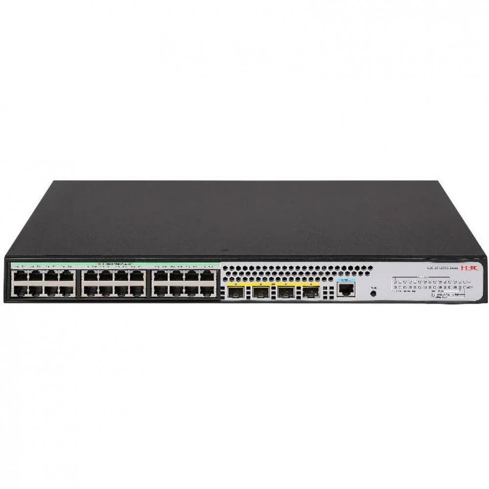 Коммутатор, H3C, LS-1850V2-28X-GL, Управляемый L2, 24 порта 10/100/1000M , 4 порта 1000M SFP+, AC 100~240 В, -10°C ~ +55°C