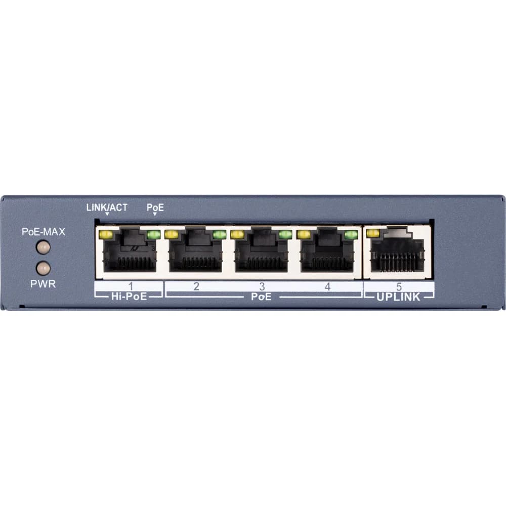 Неуправляемый, 3 RJ45 1000M PoE с грозозащитой 6кВ 1 RJ45 1000M Ethernet ,1 1000M порт поддерживает HiPoE 60Вт