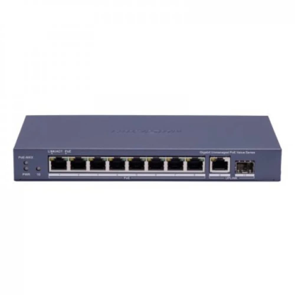 Hikvision DS-3E0510P-E/M(B) Коммутатор 8-портовый неуправляемый PoE
