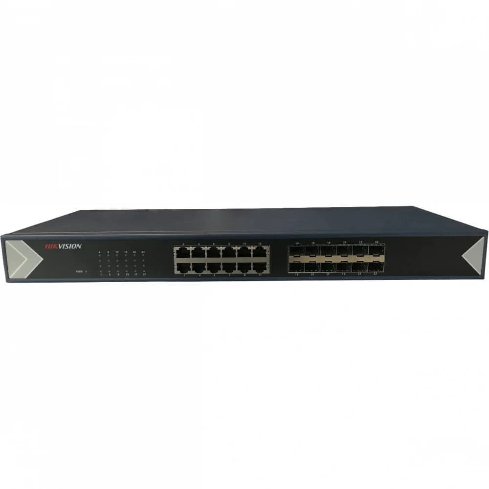 12 10/100/1000Mbps port, 12 1000M SFP,таблица MAC адресов на 16000 записей пропускная способность 48Гб/с AC100-240В -5 °C...+55°C.