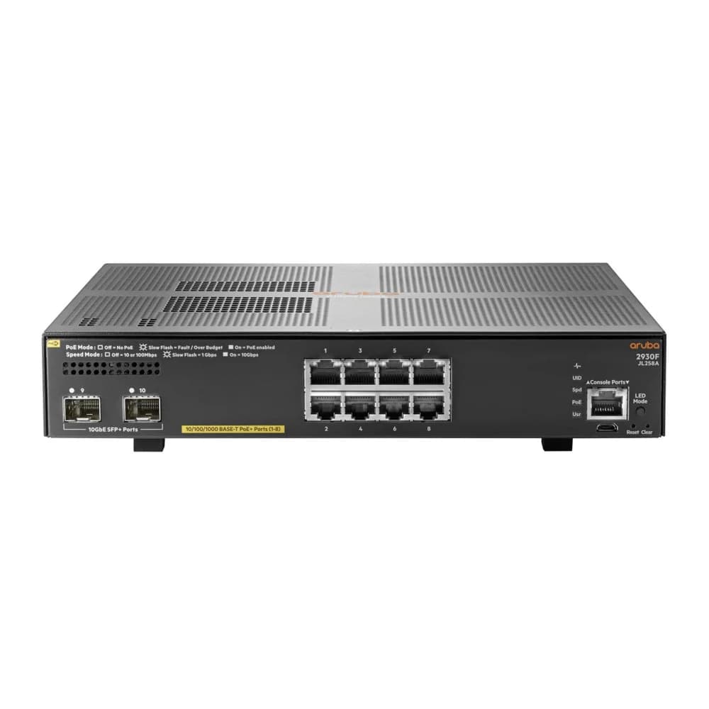 Коммутатор HP Aruba 2930F 8G PoE+ 2SFP+ Swch