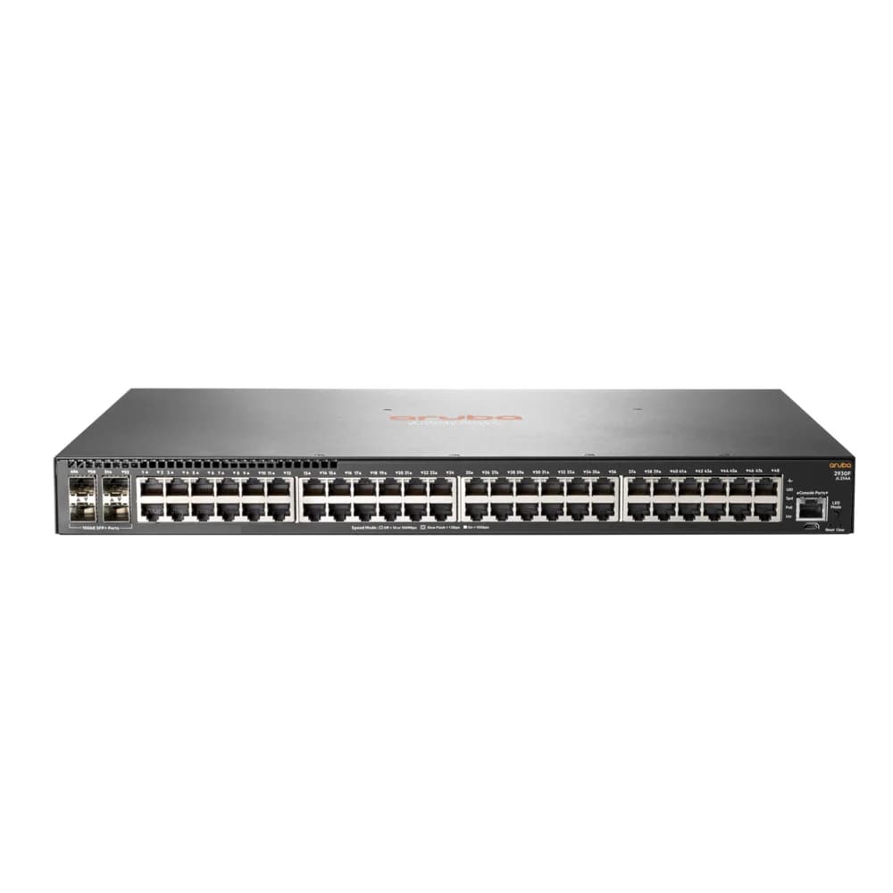Коммутатор HPE Aruba 2930F 48G PoE+ 4SFP Switch Характеристики: 48 RJ-45 PoE+ autosensing 10/100/1000 ports 4 SFP 1G ports min=0 \\ max=4 SFP Transceivers 1U - Height
