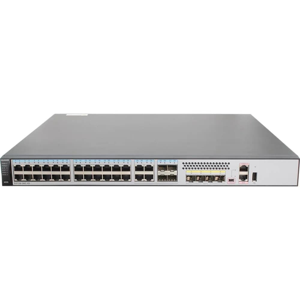 Коммутатор Huawei S5720-36C-EI-AC 02359562 Основные характеристики Тип коммутатора Управляемый (Layer 3) Технология доступа Ethernet Тип разъемов RJ-45, SFP, SFP+ Тип кабеля Витая пара Количество LA