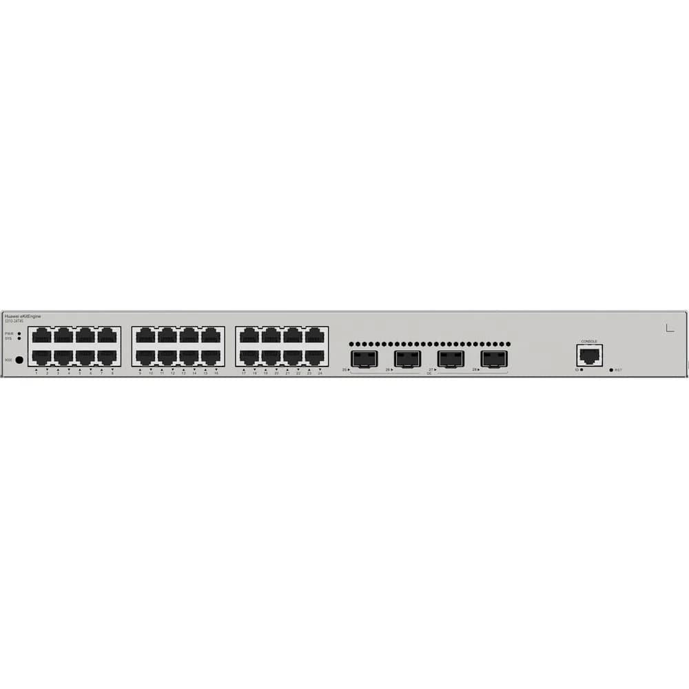 Коммутатор Huawei S310-24T4S (L2+ , 24*10/100/1000BASE-T ports, 4*GE SFP ports, AC power)