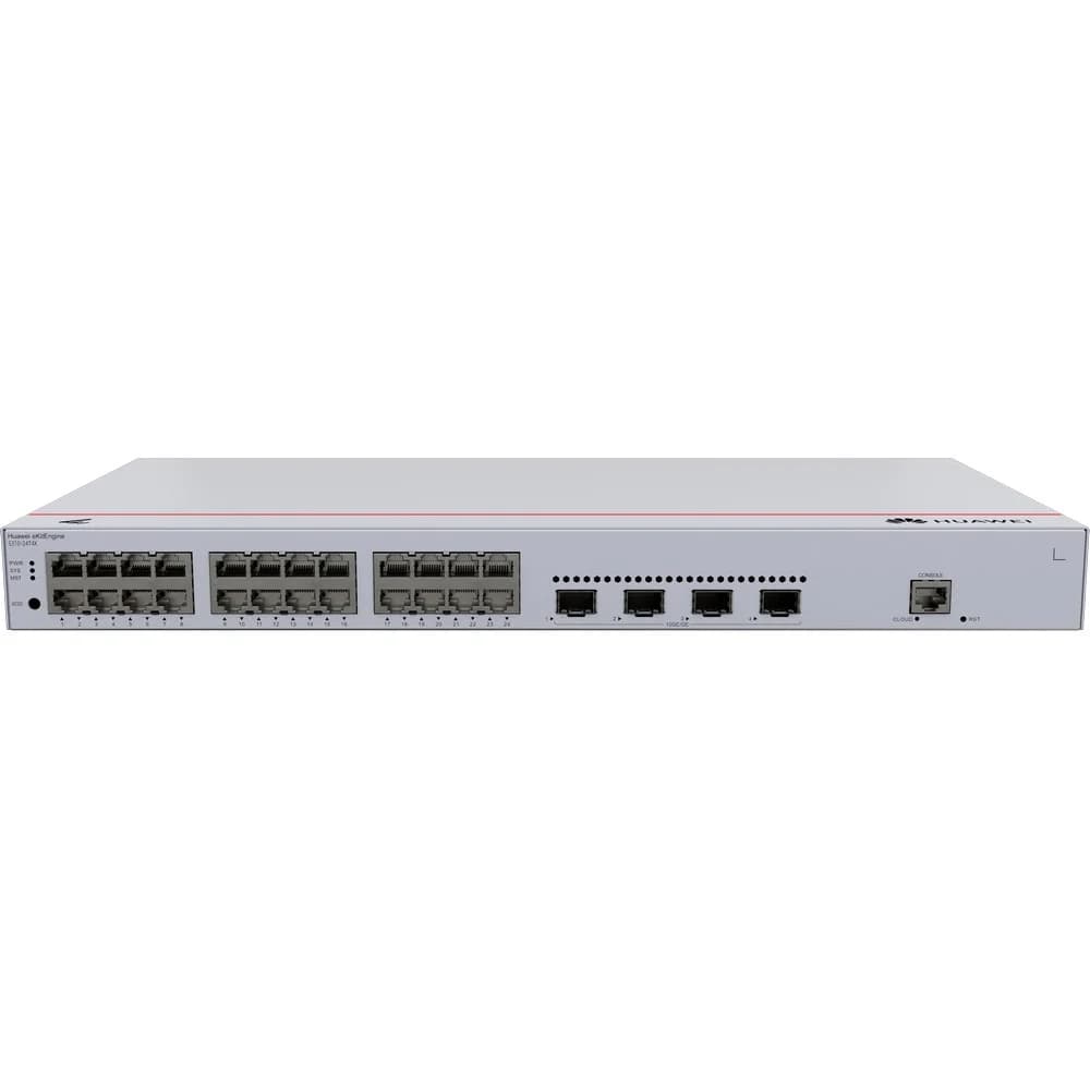 Коммутатор Huawei S310-24T4X (L2+, 24*10/100/1000BASE-T ports, 4*10GE SFP+ ports, AC power)