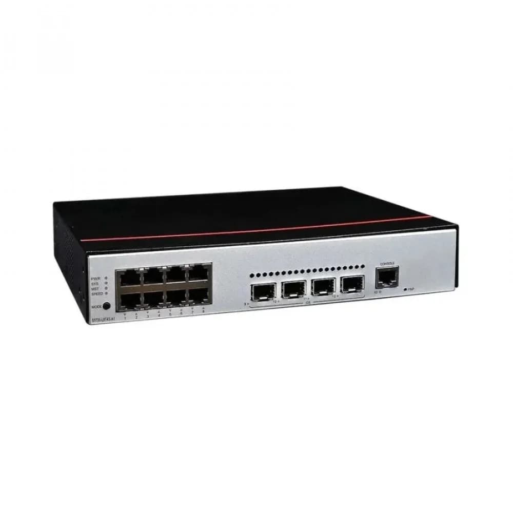 Коммутатор, Huawei, S220-8P4S, Управляемый L2, 8*10/100/1000BASE-T, PoE 802.3af/at, 125W, 4*GE SFP, Стоечный
