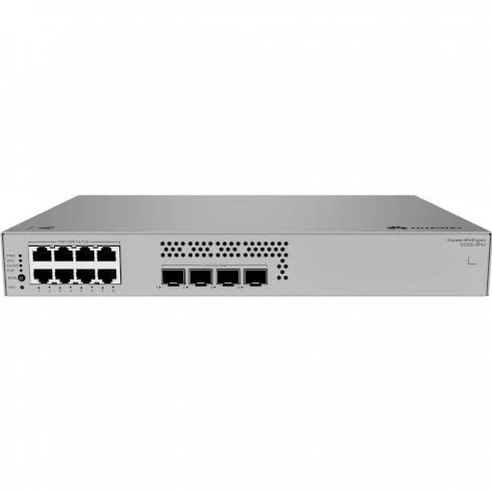 Коммутатор HUAWEI S220S-8P4J (L2, 8*10/100/1000BASE-T PoE+ ports 128W, 4*2.5GE SFP ports, AC power, Fanless)