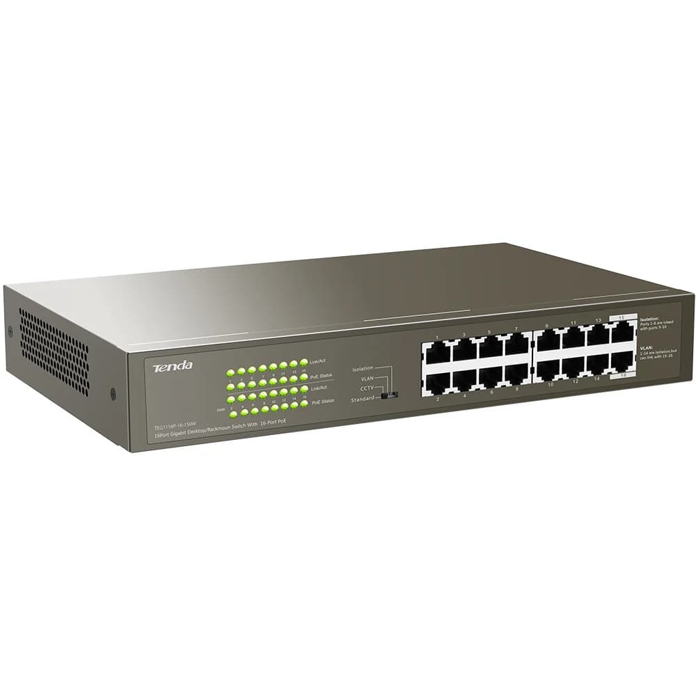 Коммутатор 16PORT G1116P-16-150W IP-COM