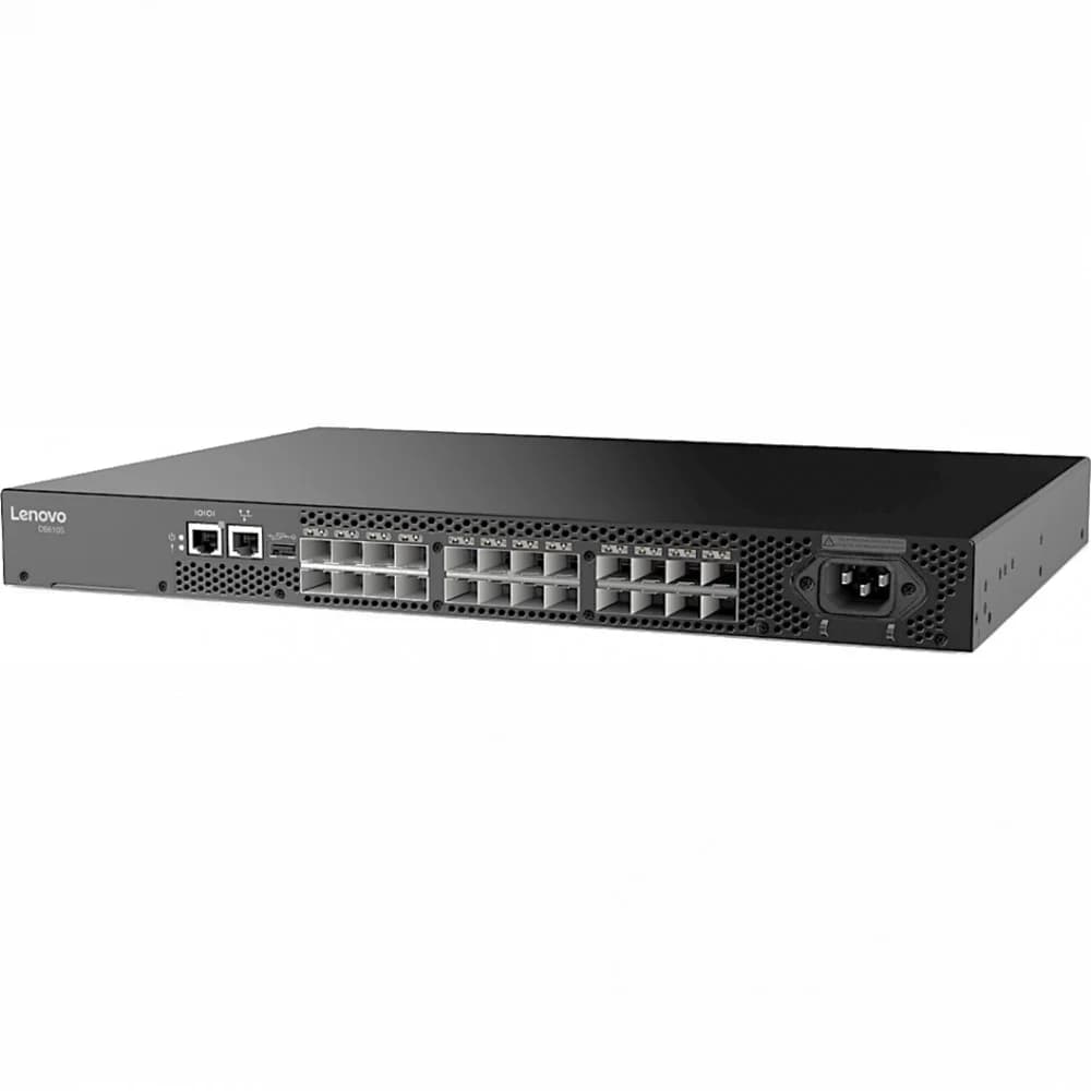 SAN-коммутатор FC Switch Lenovo DB610S 16x16Gb FC, 16 ports licensed, including 16x FC 16Gb SWL SFPs , 1 PS, Rail Kit, 1Yr (6559-CH5)