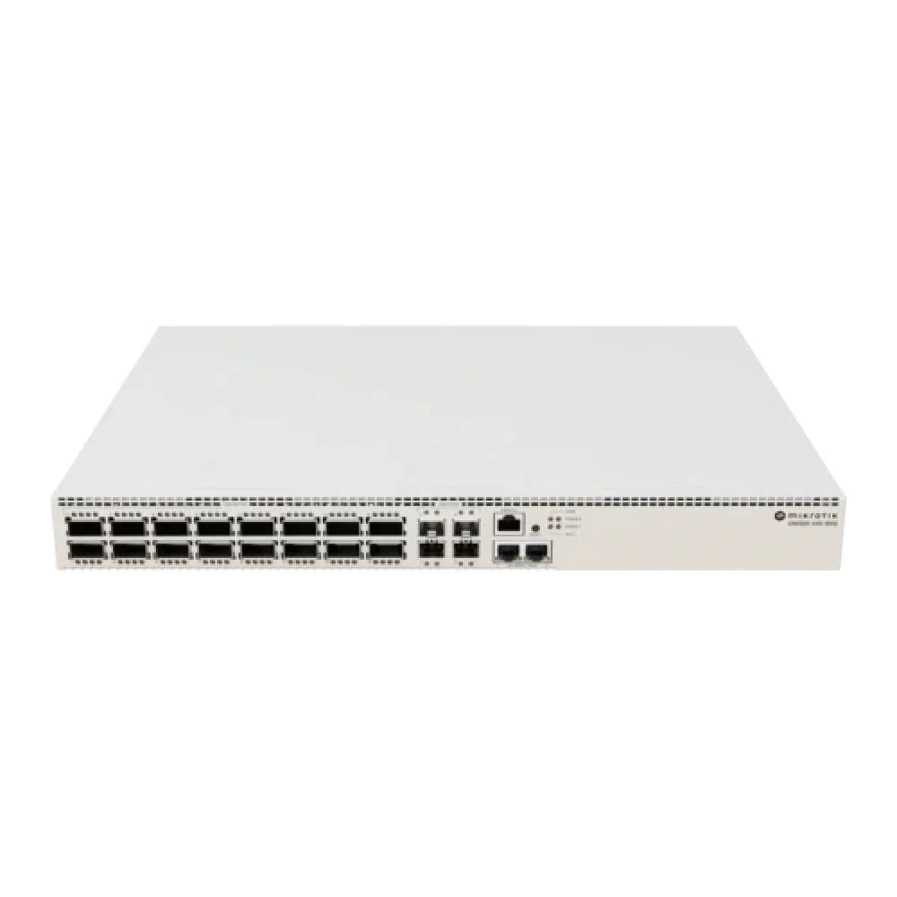 Коммутатор/ CRS520-4XS-16XQ-RM Cloud Router Switch with Quad-Core AL52400 2 GHz CPU, 4 GB RAM, 98CX8410 switch chip, 2 x 10G Eth ports, 4 x 25G SFP28 ports, 16 x 100G QSFP28 ports, RouterOS L5, 1U r