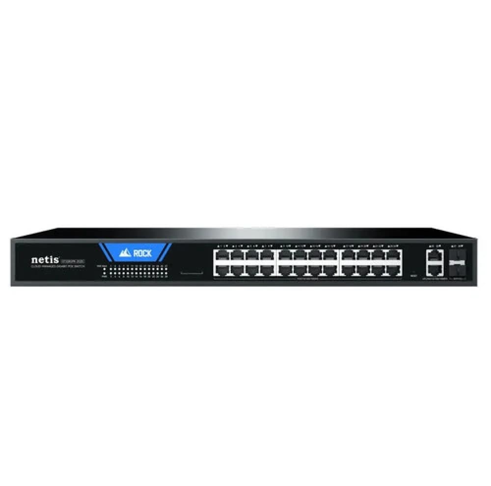 Коммутатор Netis ST228GPR-2G2S (L2) 26x1Гбит/с 2SFP 24PoE настраиваемый